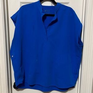 Figs Royal Blue V-Neck Scrub Top